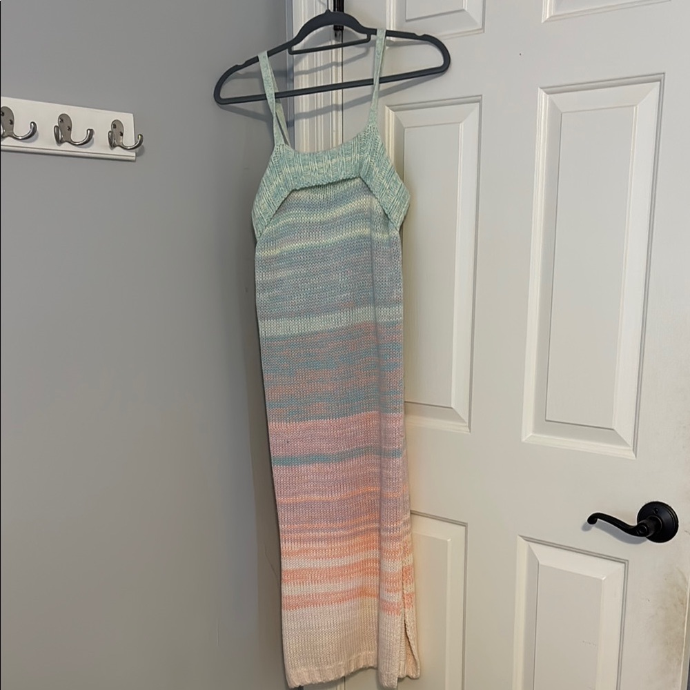 Multicolor Knit Maxi Dress